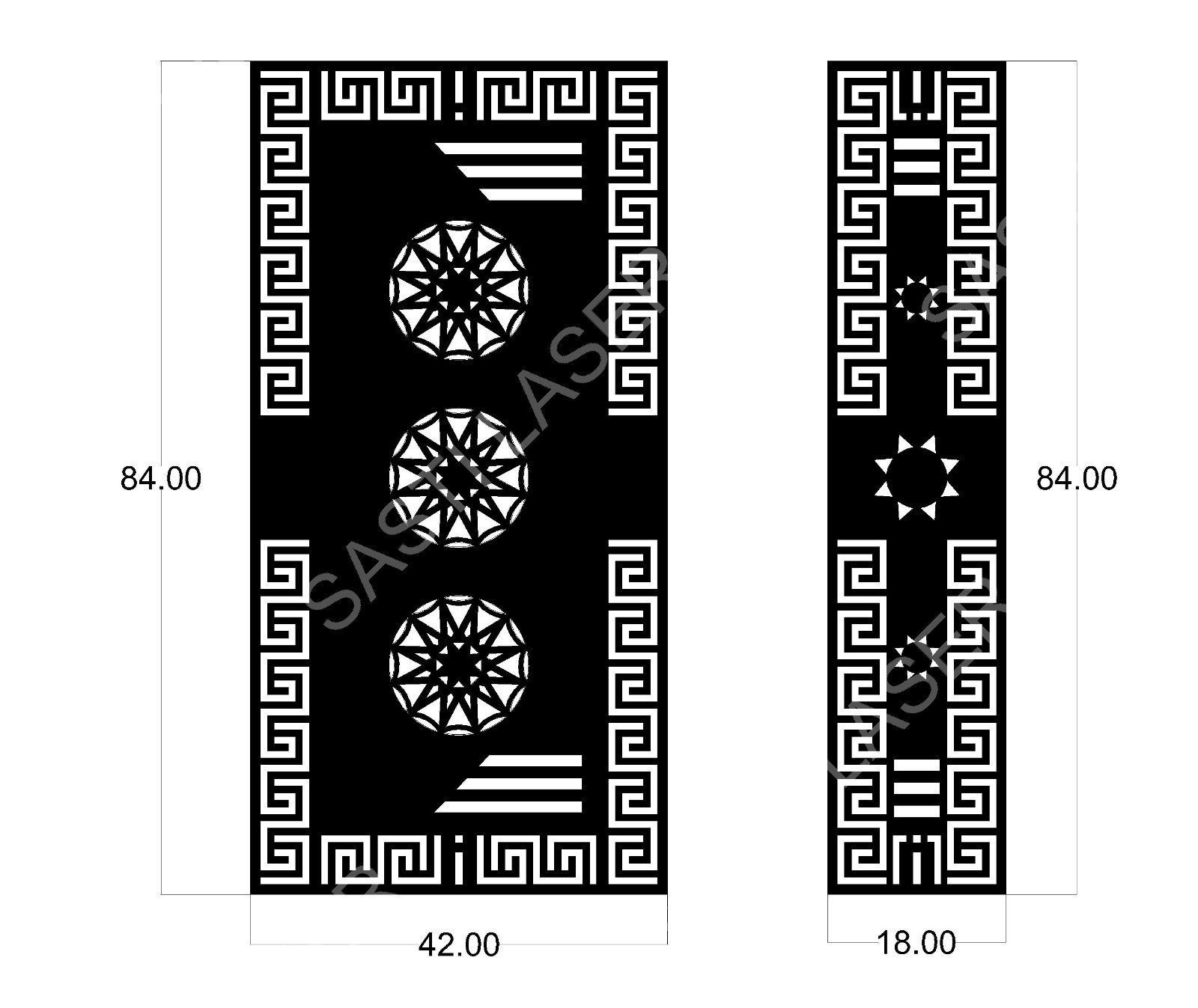 Geometric Designs CNC Laser Cutting Design - G-010.jpeg - Sasti Laser Namakkal